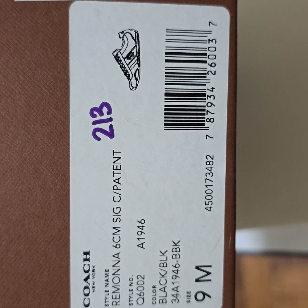 Coach Women's Black Patterned Sneakers - Picture 2 of 2